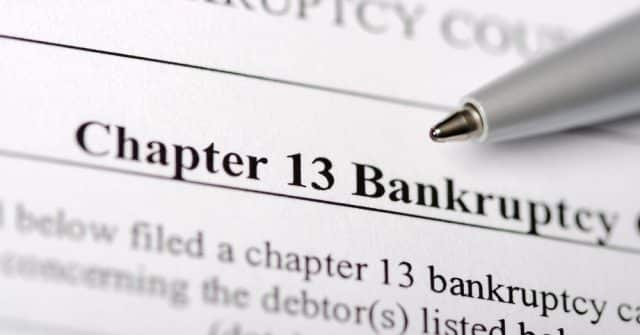 chapter 13 bankruptcy print with pen